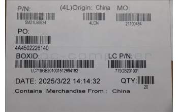 Lenovo 5M21L98634 FRU MTS40_5G_DUMMY_ASSY