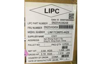 Lenovo 5N20V43454 NB_KYB CMSK-CS20,SV-NBL,CHY,POR