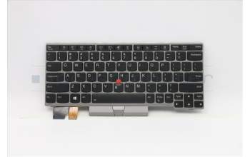 Lenovo 5N20V43616 Keyboard Internal, USA English, Backlight, Silver, US