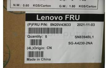 Lenovo 5N20V43633 Interne Tastatur, Norwegisch, silber, Hintergrundbeleuchtung