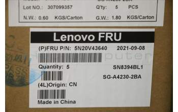 Lenovo 5N20V43640 NB_KYB CMSK-CS20,SV-BL,LTN,UKE