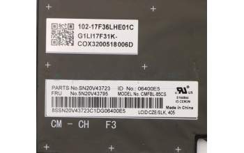 Lenovo 5N20V43795 NB_KYB CMFL-CS20,BK-BL,CHY,CZE/SLK