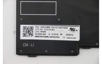 Lenovo 5N20V43928 CMFL-CS20,BK-BL,LTN,UKE