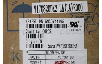 Lenovo 5N20V44195 Keyboard Internal, Spanish LA, Black, Backlight, UK