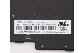 Lenovo NB_KYB CMNM-CS20,BK-NBL,CHY,058 FRA for Lenovo ThinkPad T15 Gen 1 (20S6/20S7)