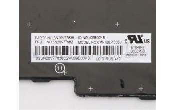 Lenovo 5N20V77982 NB_KYB CMNM-CS20,BK-NBL,CHY,RUS