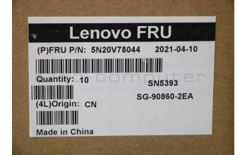 Lenovo 5N20V78044 Keyboard Internal, Spanish, Black, Non-Backlight, w/Number, UK