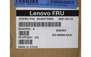 Lenovo 5N20V78054 Keyboard Internal, Russian, Non-Backlight, Black, w/Number, US