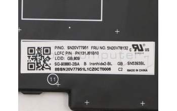 Lenovo 5N20V78132 NB_KYB CMNM-CS20,BK-BL,LTN,UKE