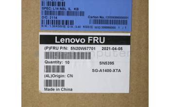 Lenovo 5N20W67701 NB_KYB CS20L FULL KBD LTN,NBL,B,HBW