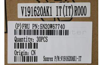 Lenovo 5N20W67740 NB_KYB CS20L FULL KBD SRX,NBL,B,ITA