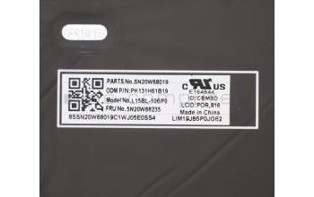 Lenovo 5N20W68235 NB_KYB CS20L NUM KBD CHY,BL,B,POR