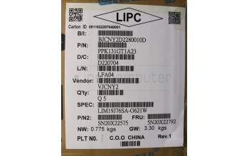 Lenovo 5N20X22792 Keyboard Internal, Slovenian, Black, Non-Backlight, w/Number, UK