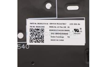 Lenovo 5N20X22930 NB_KYB TR(P) CS20 KBD TRI,BL,BK,HUN