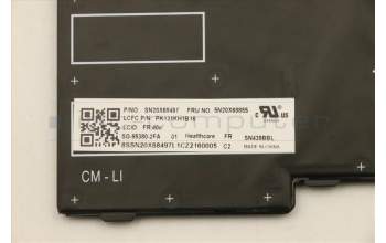 Lenovo 5N20X68855 NB_KYB CS20 FL-HC KBD LTN,BL,BK,FRA