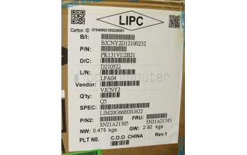 Lenovo 5N21A21743 Keyboard Internal, Spanish, Black, Backlight, UK