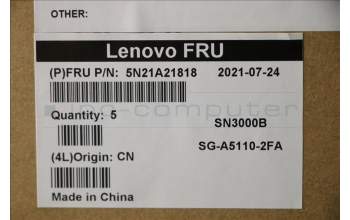 Lenovo 5N21A21818 Keyboard Internal, French, Black, Backlight, US