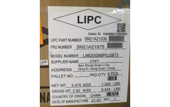 Lenovo 5N21A21975 Keyboard Internal,Portuguese,Grey,Backlight