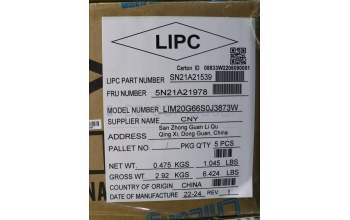 Lenovo 5N21A21978 Interne Tastatur, Schwedisch/Finnisch, grau, Hintergrundbeleuchtung