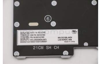 Lenovo 5N21A21991 Keyboard Internal, Nordic, Grey, Backlight, UK