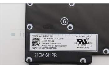 Lenovo 5N21A22001 Keyboard Internal, Bulgarian, Grey, Backlight, UK