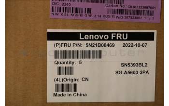 Lenovo 5N21B08469 Interne Tastatur, Portugiesisch, grau, Hintergrundbeleuchtung, mit Ziffernblock