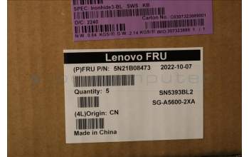 Lenovo 5N21B08473 Keyboard Internal, Swiss, Grey, Backlight, w/Number, UK