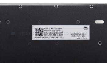 Lenovo 5N21D68022 Keyboard Internal,Hungarian,Non_BackLight,Black