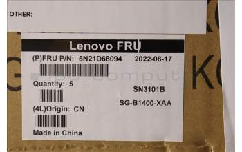 Lenovo 5N21D68094 Keyboard Internal, Russian, Black, Backlight, US