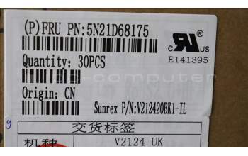 Lenovo 5N21D68175 NB_KYB CS22 FL TOP,BK-BL,SRX,ILD