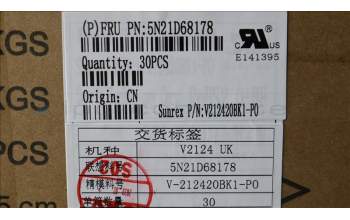 Lenovo 5N21D68178 NB_KYB CS22 FL TOP,BK-BL,SRX,POR