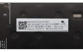 Lenovo 5N21D68187 NB_KYB CS22 FL TOP,BK-BL,SRX,KOR