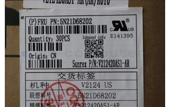 Lenovo 5N21D68202 Keyboard Internal, Arabic, Non-BackLight, Black, US