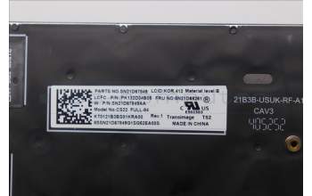 Lenovo 5N21D68261 Keyboard Internal, Korean, BackLight, Black, US