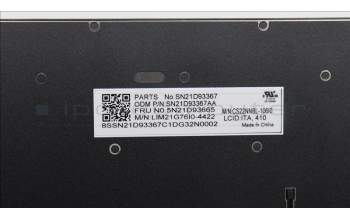 LENOVO 5N21D93665 Keyb T16/P16s/P16v G1/G2 /L15 G3/G4 IT