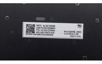 Lenovo 5N21D93684 Keyboard Internal, Czech/Slovak, Black, Non-Backlight, w/Number, UK