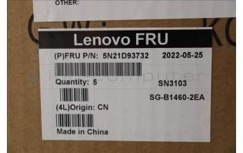 Lenovo 5N21D93732 Keyboard Internal,Spanish,Black,Non_Backlight,w/Number