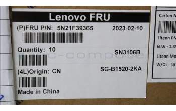 Lenovo 5N21F39365 NB_KYB CS22 P16 GR-BL,LTN,DEN