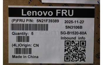 Lenovo 5N21F39389 Keyboard Internal, Estonian, Backlight, UK