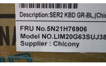 Lenovo 5N21H76906 Keyboard Internal, Russian, Grey, Backlight, US