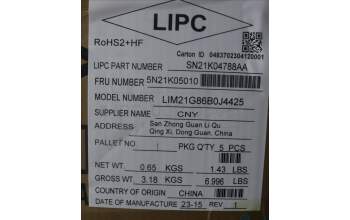 LENOVO 5N21K05010 Keyb T16/P16s G2 /P16v G1 /L15 G4 BE - BL