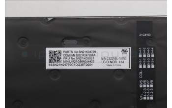 LENOVO 5N21K05021 Keyb T16/P16s G2 /P16v G1 /L15 G4 NO - BL