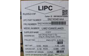 Lenovo 5N21K05036 Keyboard Internal, Estonian, BackLight, UK