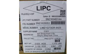 Lenovo 5N21K05053 Keyboard Internal, Greek, Non-BackLight, US