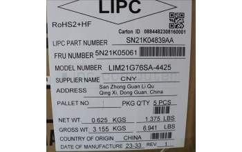 Lenovo 5N21K05061 Keyboard Internal, Slovenian, Non-BackLight, UK