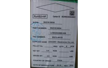 Lenovo 5N21L44153 Keyboard Internal, Belgian, Black, Non-Backlight, UK