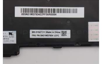 Lenovo 5N21M37934 Keyboard Internal, Hebrew, Black, Backlight, US