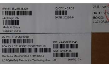 Lenovo 5N21M38320 NB_KYB 4C4TT50B-BK-LTN-GRE