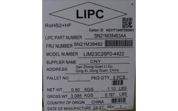 Lenovo 5N21M38482 NB_KYB 4C4TT50N-BK-CHY-POR