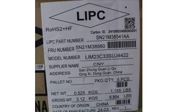 Lenovo 5N21M38560 Keyboard Internal, Russian, Black, Backlight, US